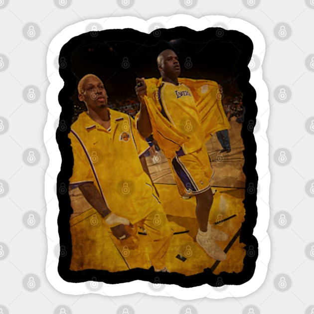 Dennis Rodman and Shaquille O'Neal Sticker by CAH BLUSUKAN